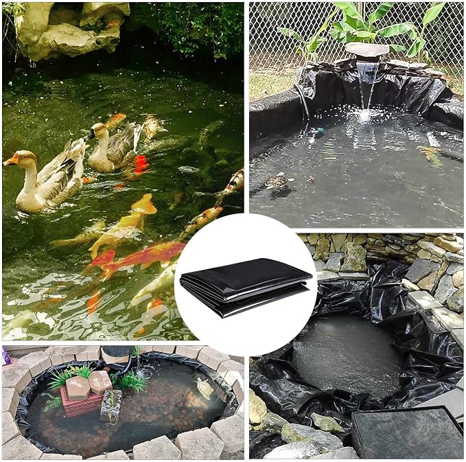 ToLanbbt Pond Liner 4 x 7 Ft HDPE Pond Liners, 20 Mil UV Resistant Preformed - Image 6