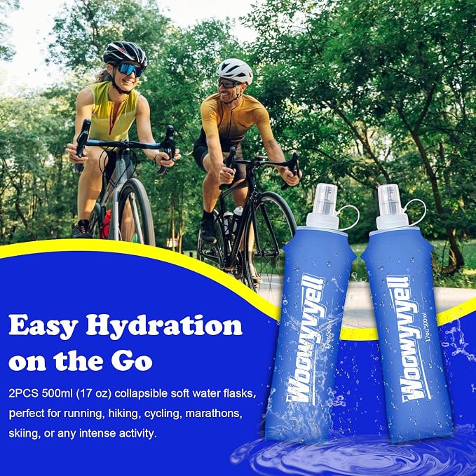 Running Vest Soft Flask, Collapsible Water Bottles - Image 2