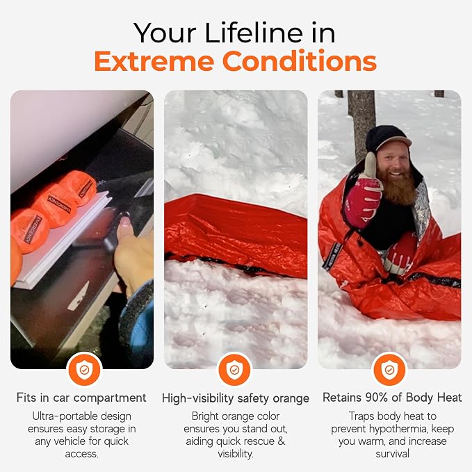 Sierra Madre Emergency Sleeping Bag – Ultralight, Waterproof Mylar Thermal Bivy - Image 4