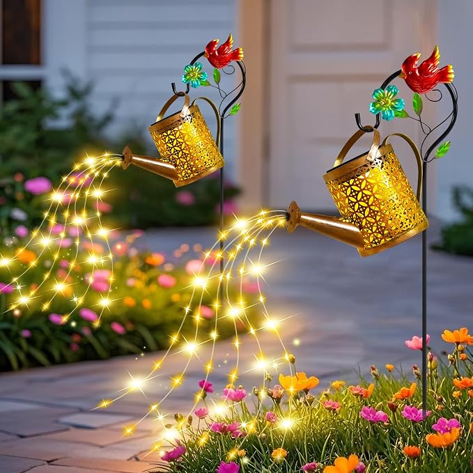 Mothers Day Gifts Solar Lights Outdoor, Watering Can by OSTRITEC