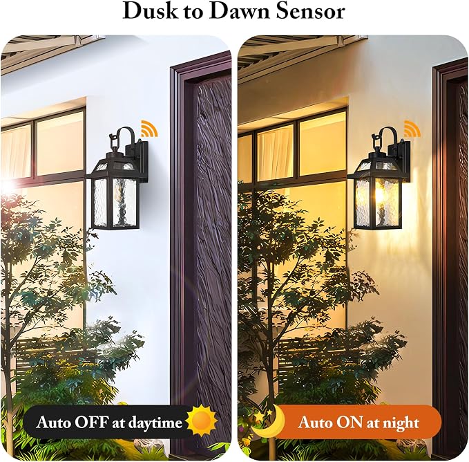 BesLowe Dusk to Dawn Outdoor Wall Lights, Exterior Lighting Fixtures Wall Mount - Image 2