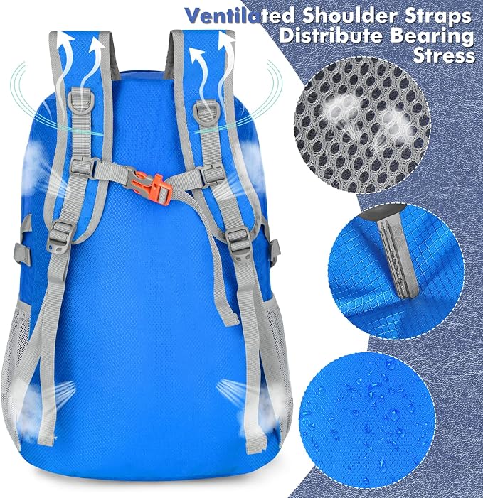 ZOMAKE Lightweight Packable Backpack 30L, Foldable Hiking Backpacks Water - Image 5