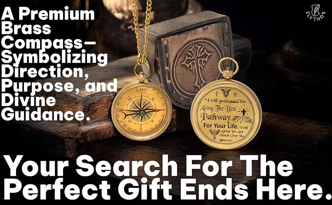 Handmade Brass Antique Compass - Image 5