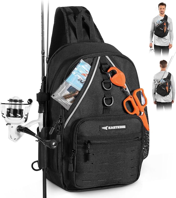 KastKing Karryall Sling Tackle Bag–Fishing Sling Pack, Fishing Backpack by KastKing