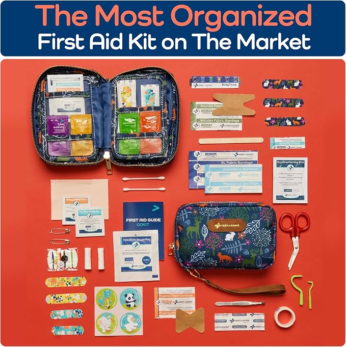 KeepGoing Travel First Aid Kit for Kids – 130 Pc. for Car, Diaper Bag & Backpack - Image 4