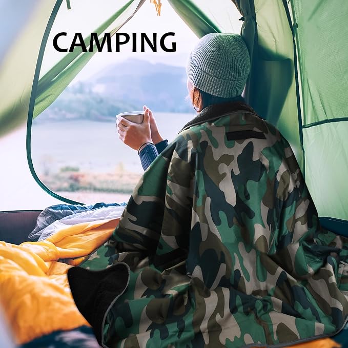Tirrinia Large Waterproof Outdoor Blanket, Soft Warm Windproof Stadium Blanket - Image 5