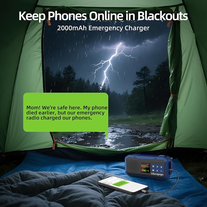 Emergency Weather Radio with IPX5 Waterproof Portable Bluetooth Speaker - Image 4