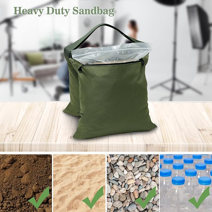 Aimosen 4 Packs Sandbags Military Green Weight Bags - Image 3