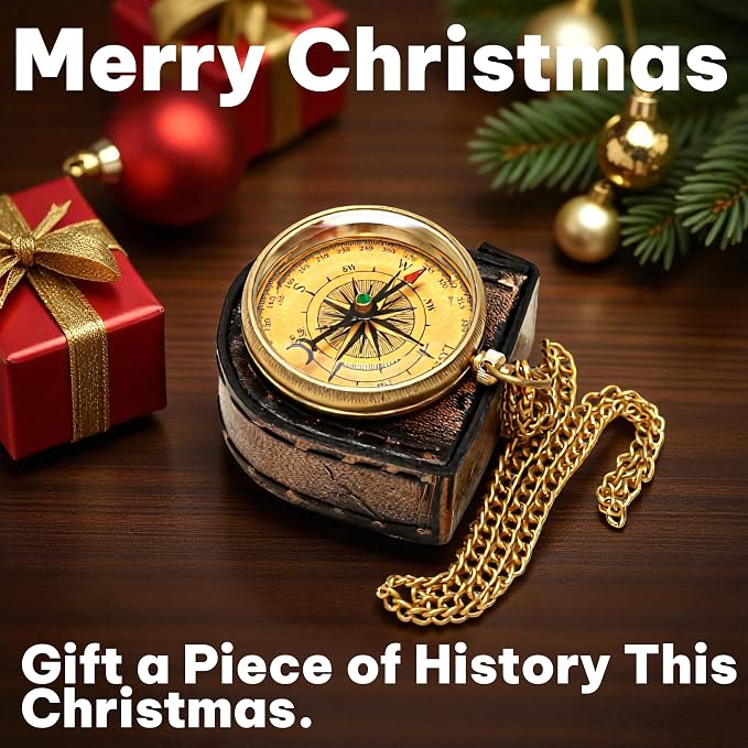Handmade Brass Antique Compass - Image 2