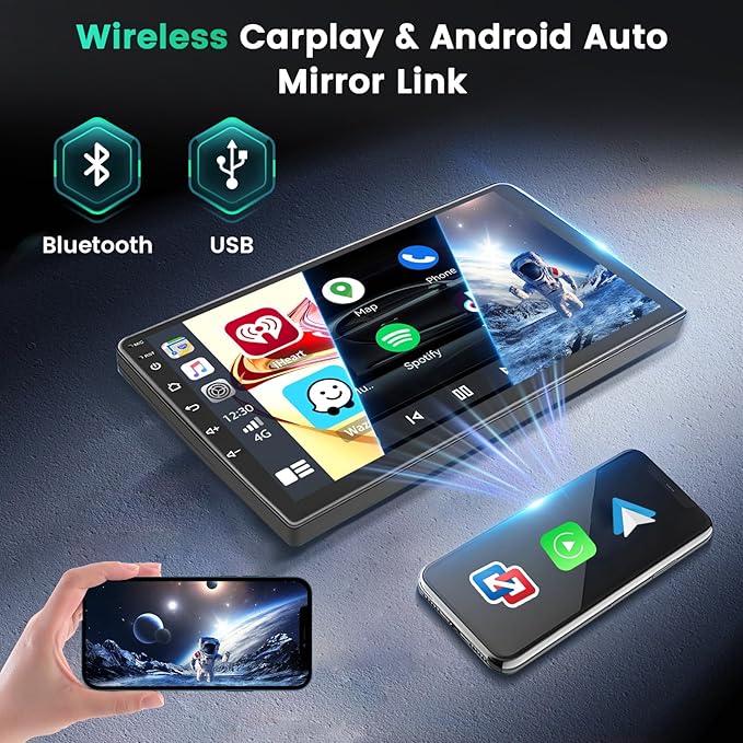 Hikity Android 15 Car Stereo for 2010-2016 Jeep Patriot Compass, 10.1 Inch - Image 3