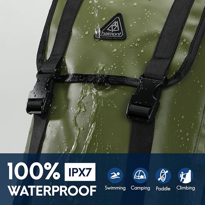 Haimont Waterproof Dry Backpack IPX7 Roll-top Dry Large Marine Dry Bag - Image 2