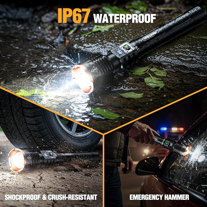 WdtPro Rechargeable LED Flashlights High Lumens, Super Bright 90000LM - Image 8