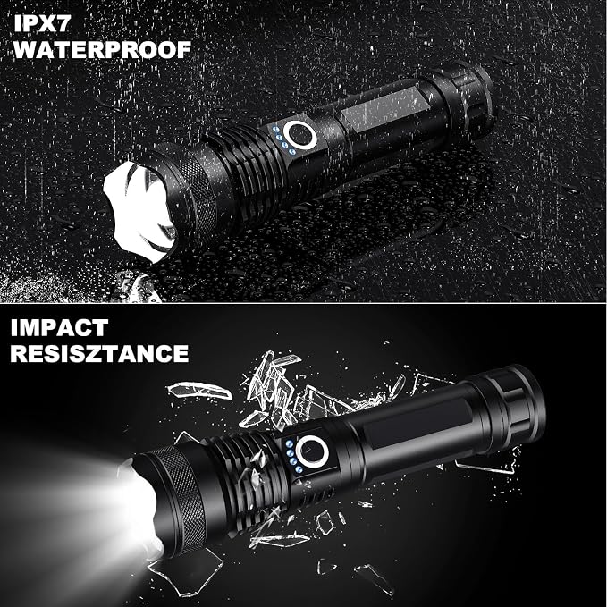 3 Pack Rechargeable LED Flashlights High Lumens, 000LM Super Bright Flashlight - Image 7