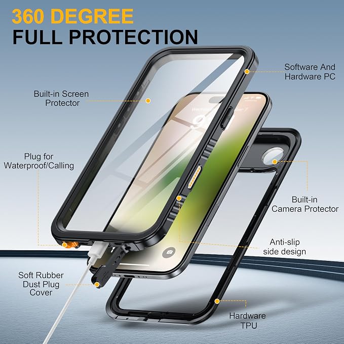 ANTSHARE for iPhone Air Case, IP68 Waterproof Shockproof Case, - 12 FT Military - Image 7