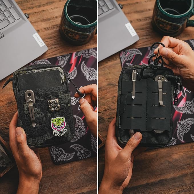 TACTICAL GEEK Block E3.0 EDC Compact Waist Pocket Pouch, Men EDC Pouch Organizer - Image 6