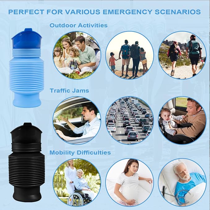 Pee Bottles for Men, Portable Urinal for Men, Collapsible Urine Bottle 750ML - Image 5