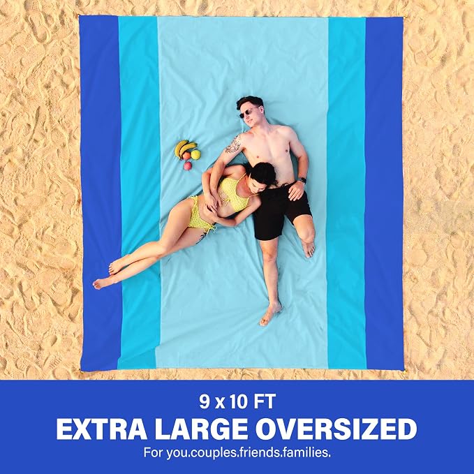 Famstar Beach Blanket Oversized Extra Large 10'X 9', Waterproof Sandproof Beach - Image 2