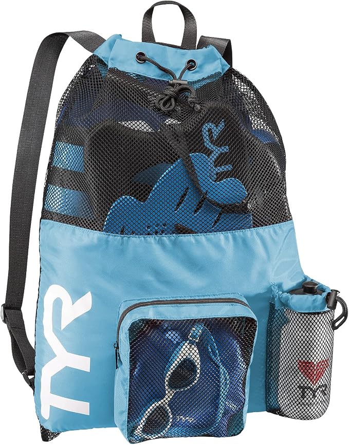 TYR Big Mesh Mummy Backpack for Swim, Gym and Workout Gear, 40-Liter Capacity - Image 2