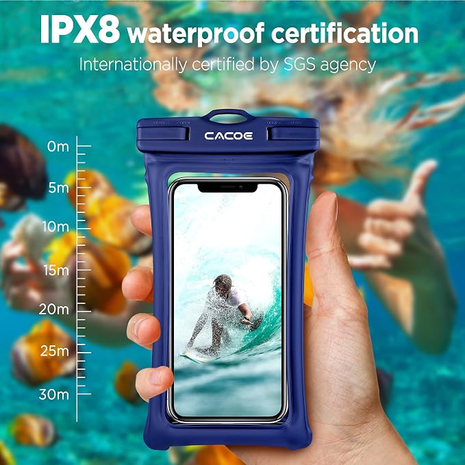 CACOE Universal Waterproof Phone case 2 Pcs-Up to 7.0", Phone Pouch - Image 4