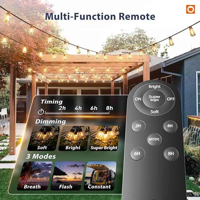 addlon 102FT Solar String Lights Outdoor - Image 4