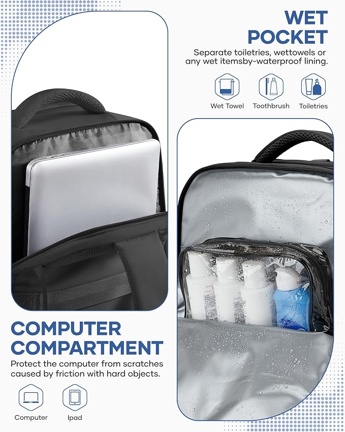 Vacuum Backpack Travel with Pump, Large Travel Backpack with Vacuum System - Image 4