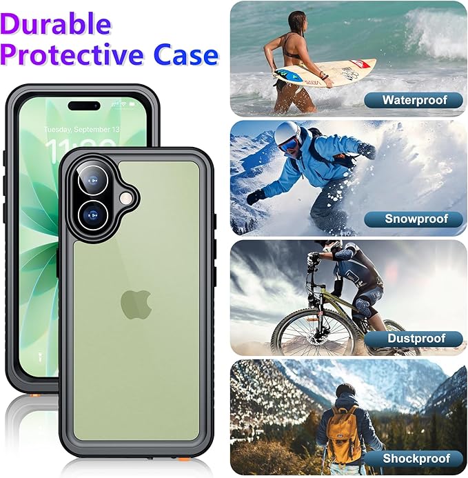 Temdan Compatible with iPhone 17 Case, Waterproof Built-in Screen & Camera - Image 7
