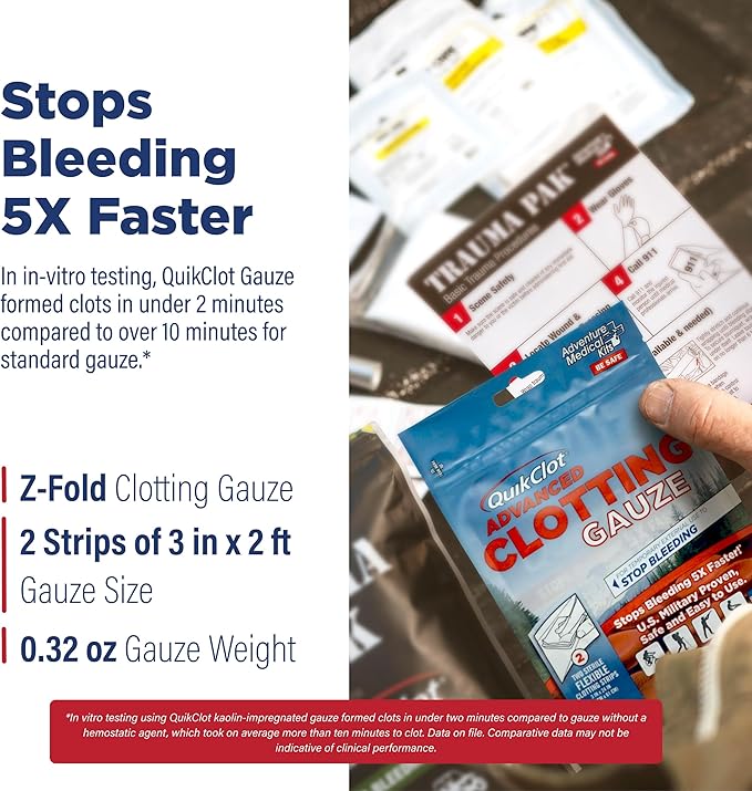 Adventure Medical Kits QuikClot Advanced Clotting Gauze - Image 6