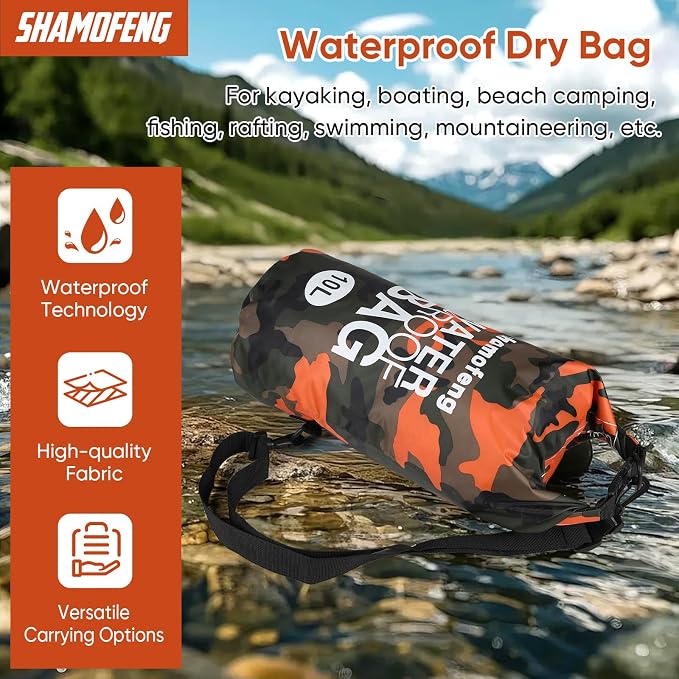 Waterproof Dry Bag 5L/10L/15L/20L/30L Roll Top Dry Storage Backpack - Image 2
