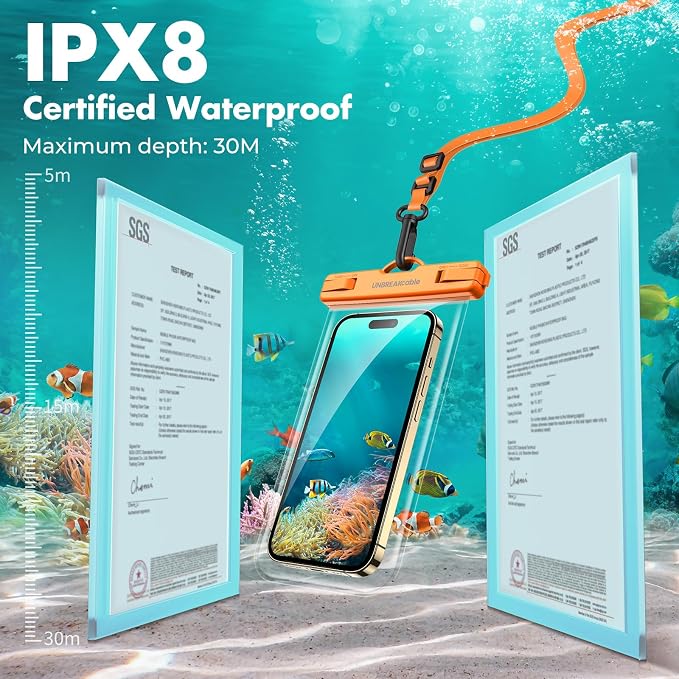 UNBREAKcable Waterproof Phone Pouch-2 Pack IPX8 Waterproof Phone Case - Image 6
