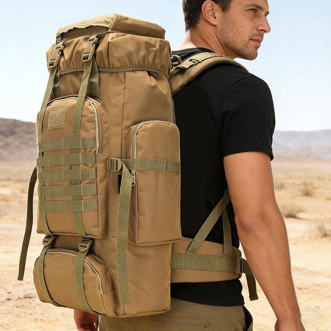 Hiking Backpack for Men 70L/100L Camping Backpack Military Rucksack Molle 3 - Image 7