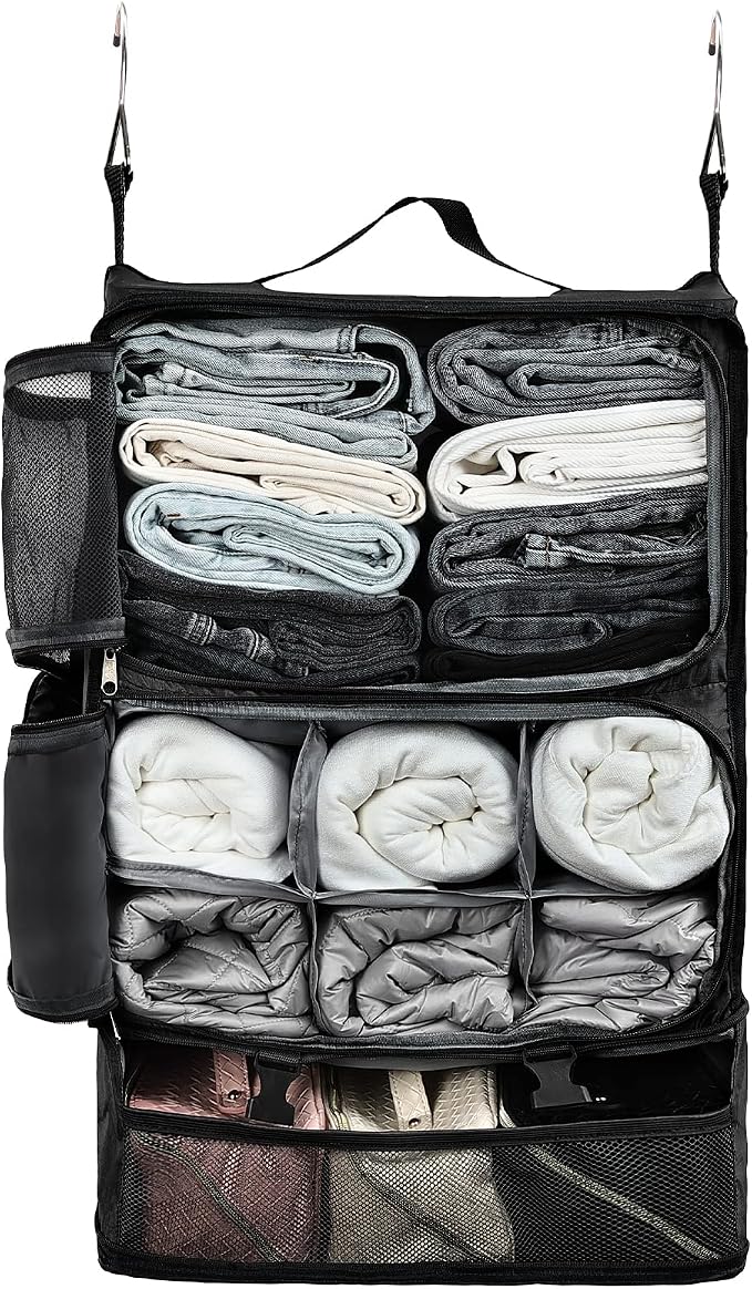 Surblue Hanging Shelves Travel Storage Bag Compression Packing Cube by SURBLUE