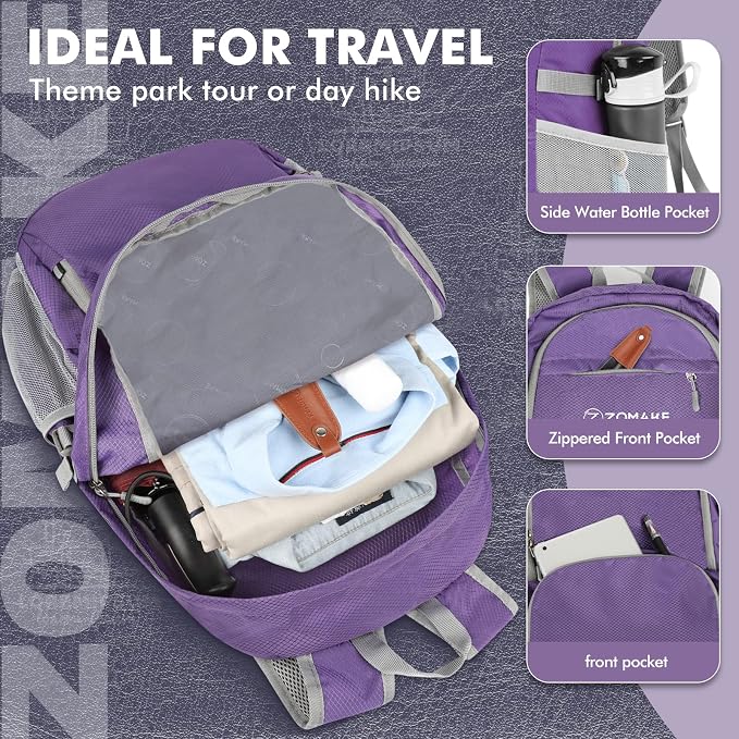 ZOMAKE Lightweight Packable Backpack 30L - Image 4
