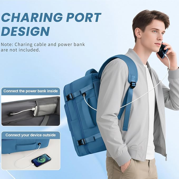Sinaliy Travel Backpack, Carry on Flight Approved Backpack - Image 3