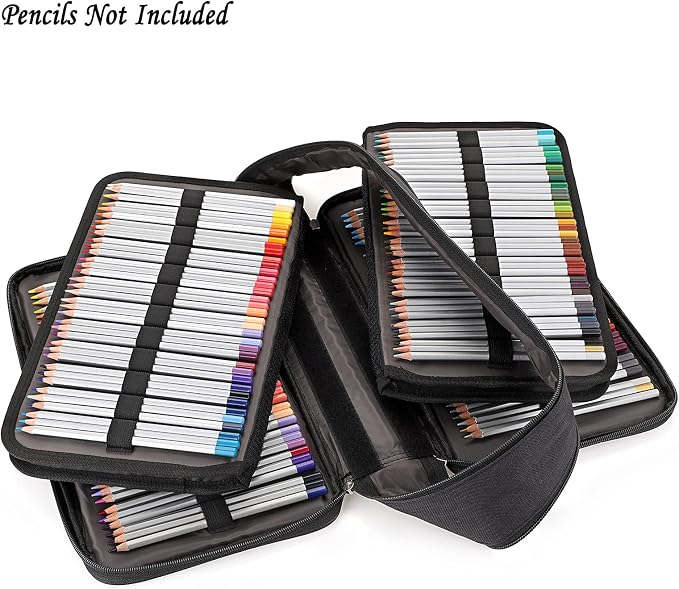 BTSKY Colored Pencil Case 360 Slots Pencil Bag Organizer High Capacity Holder - Image 4