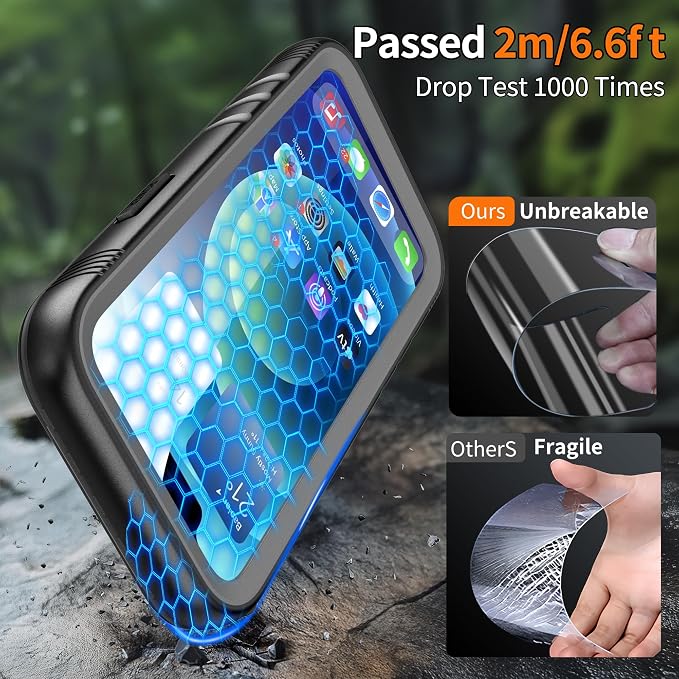 Cozycase Compatible with Waterproof iPhone 11 case, Built-in Screen Protector - Image 4
