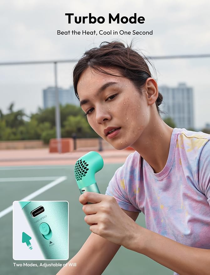 Aecooly Portable Handheld Fan, Powerful Turbo Mini Fan, 19000 RPM High Speed - Image 5