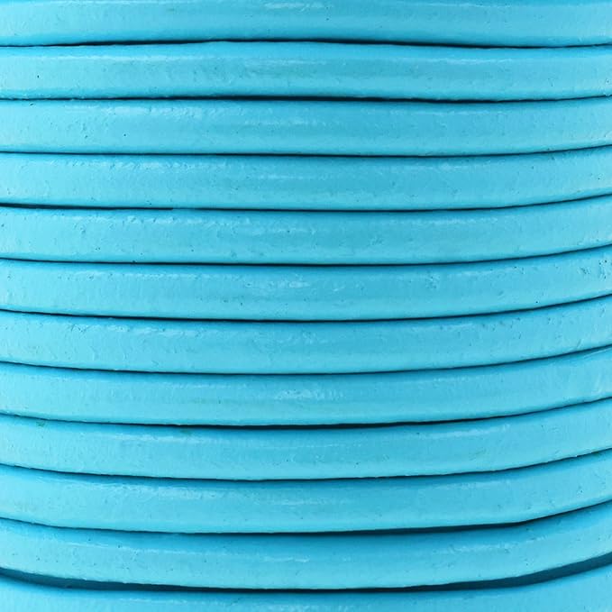 Mandala Crafts Round Genuine Turquoise Leather Cord - Image 3
