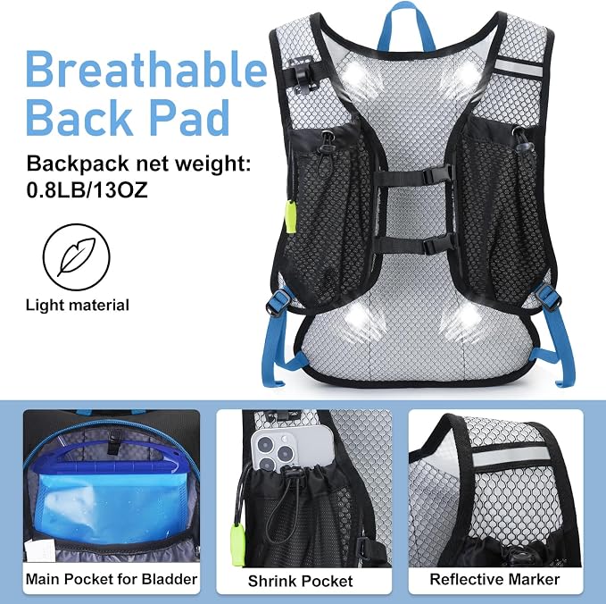 Lightweight Hydration Backpack, Running Backpack - Image 3