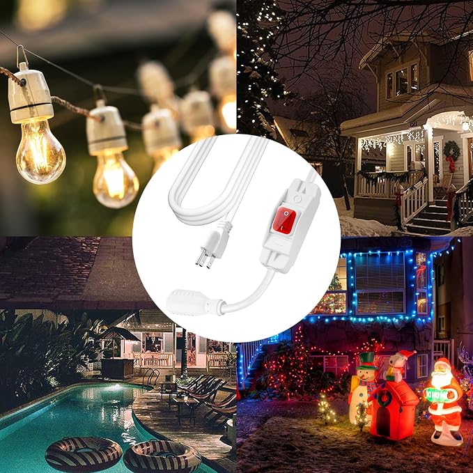 Extension Cord with Switch On/Off Waterproof Switch 15Ft No Plugging and - Image 6