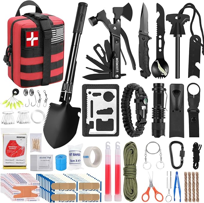 LUXMOM Emergency Survival Kit and First Aid Kit, Gift by LUXMOM