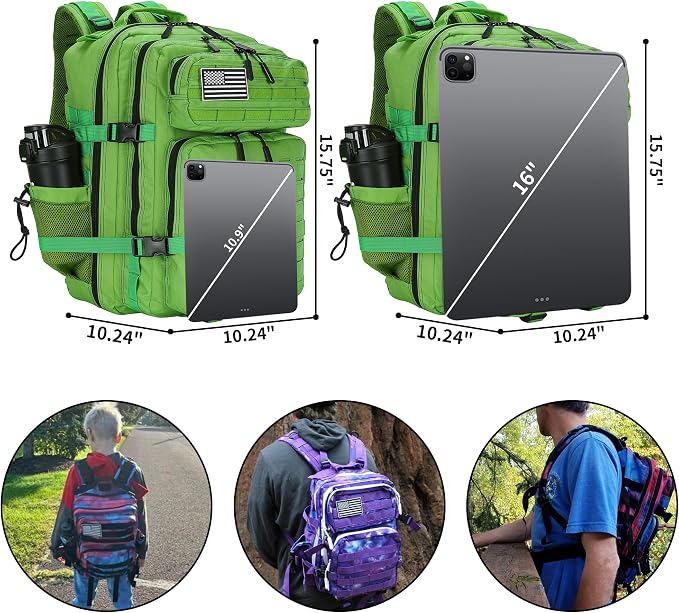 Military Tactical Backpack 45L/25L 3 Day Assault Pack Molle Daypack Hiking - Image 3