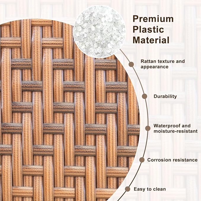 M METERXITY 1-Pack Wicker Repair Kit, 8mm x 66ft/20m Plastic Flat Rattan - Image 2