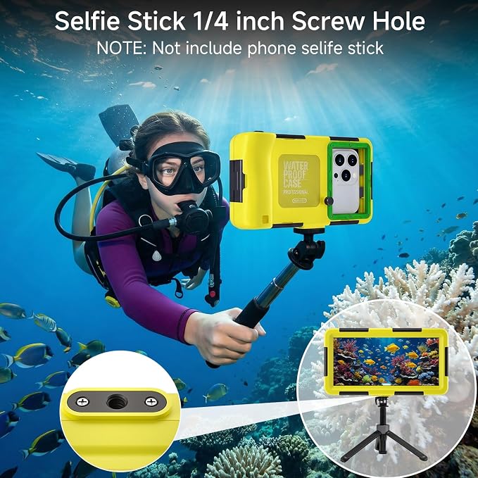 Underwater Phone Case for Snorkeling, Professional Deep Diving Waterproof Phone - Image 5