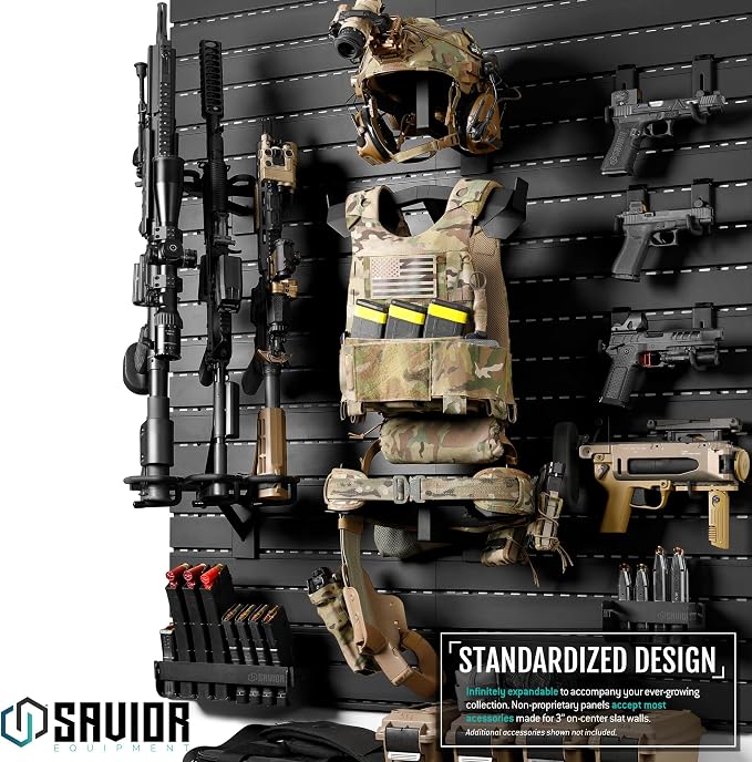 Savior Equipment Wall Rack System Tactical Helmet Attachment Gear Wall Mount - Image 4