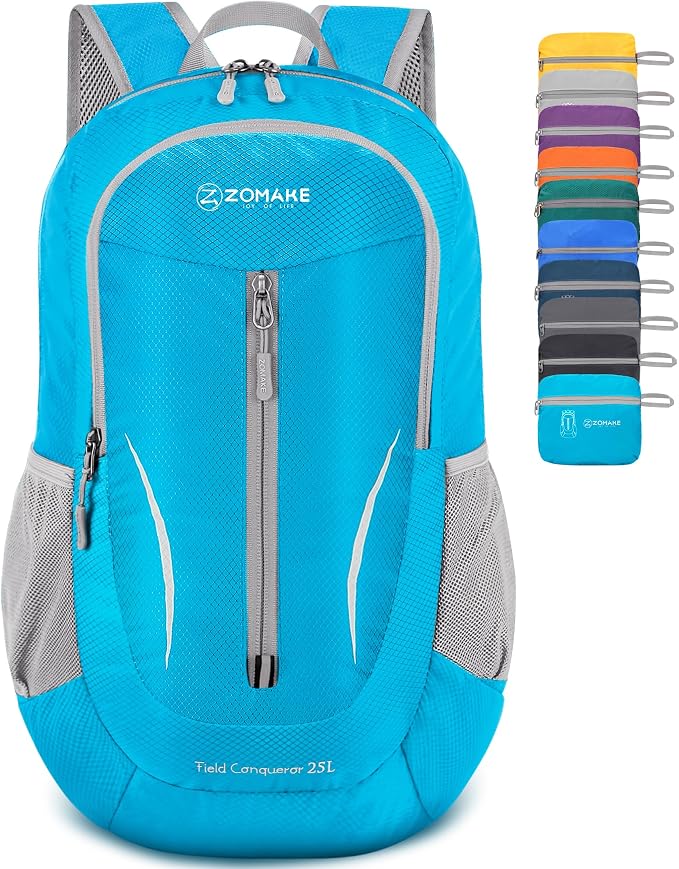 ZOMAKE Ultra Lightweight Packable Backpack 25L, Foldable Hiking Backpacks Water by ZOMAKE