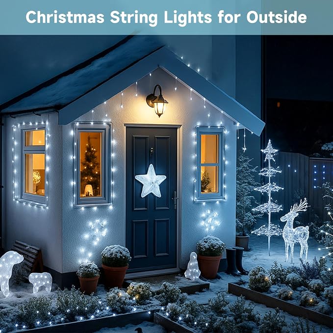 Extra-Long 144FT Solar String Lights Outdoor, 2 Pack 400LED Solar Fairy Lights - Image 4