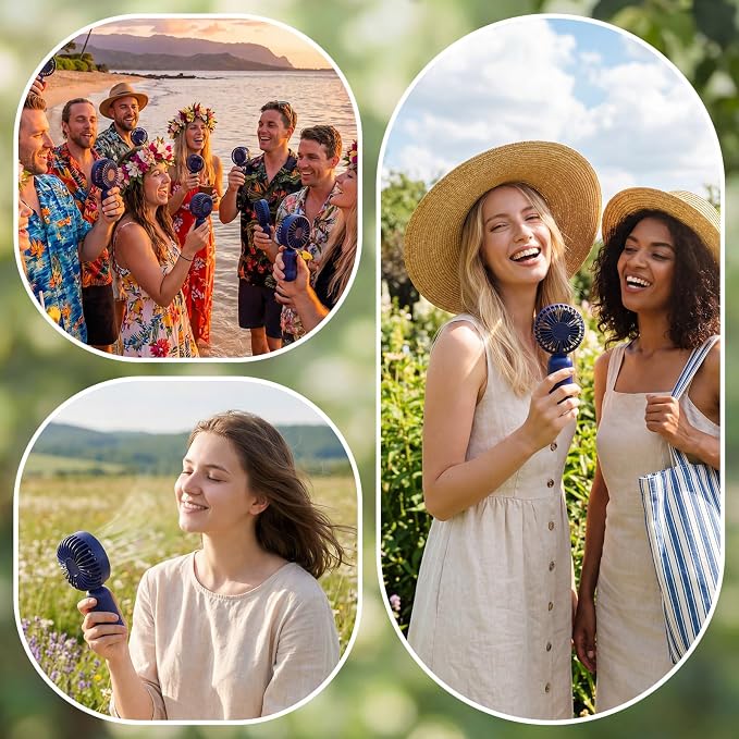 Rossesay 6 Pcs Mini Portable Fan Bulk Cute Handheld Lightweight Small Little - Image 5