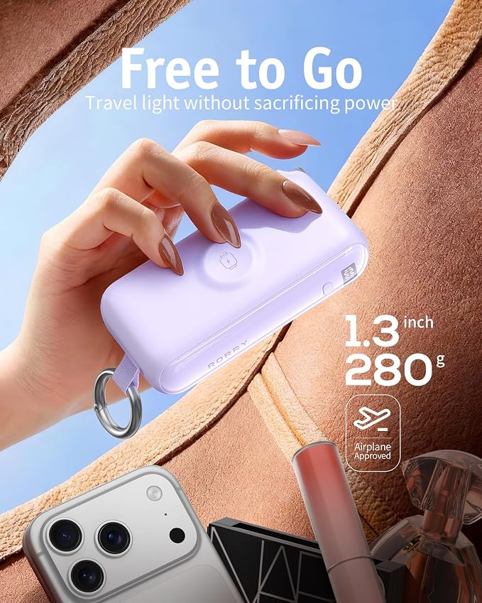 RORRY Flow Portable Charger, 10000mAh 40W Fast Charging Power Bank - Image 3