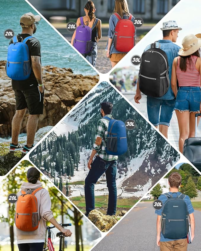 Gonex Ultra Lightweight Packable Backpack 20L Daypack Handy Foldable Camping - Image 7