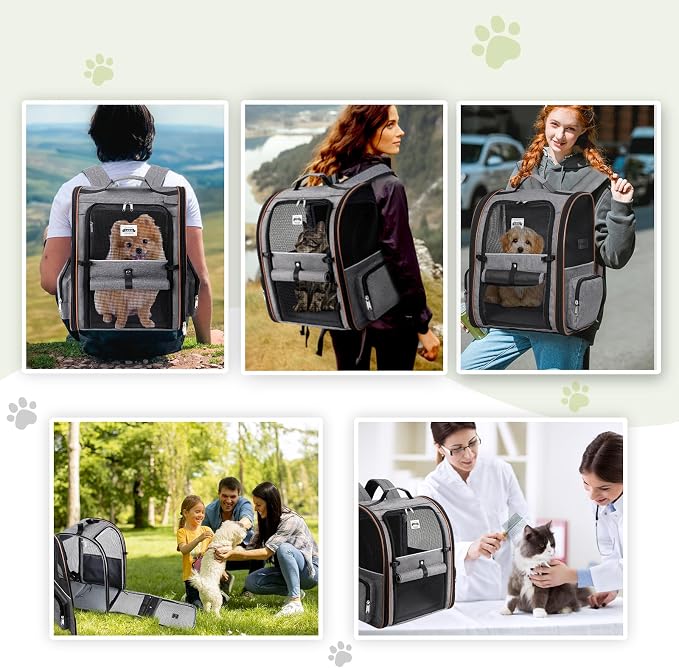 Lekebobor Extra Large Cat Backpack Carrier Expandable Pet Carrier Backpack - Image 7